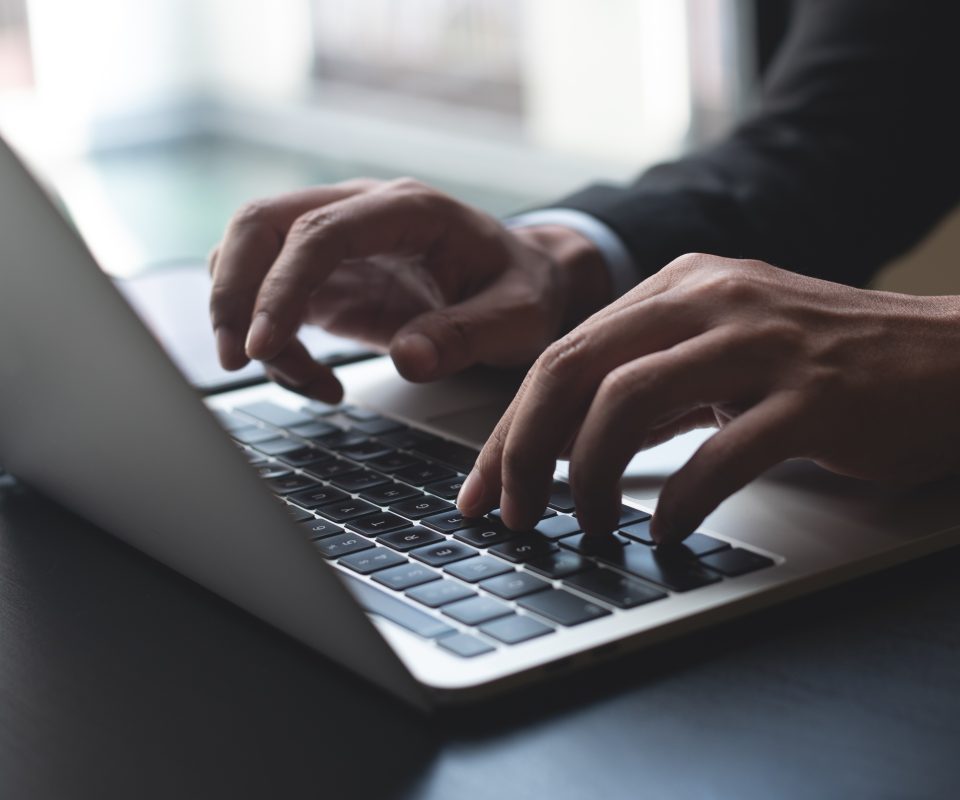 Person working on laptop