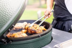 Chicken being barbequed 